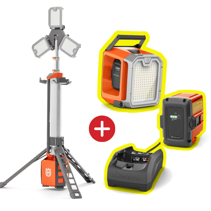 Husqvarna WL24 PACE Tower Light Kit + FREE WL 8i Worklight Kit