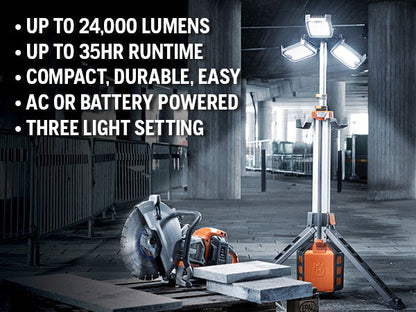 Husqvarna WL24 PACE Tower Light Kit + FREE WL 8i Worklight Kit