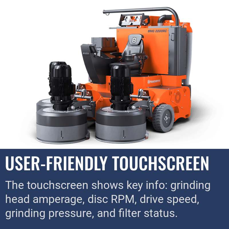 Husqvarna Blastrac BMG 2200RC, User-friendly touchscreen