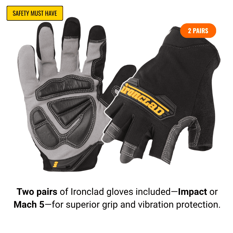 Husqvarna K770 Power Cutter 14" Bundle w/ Vari-Cut S45 Blade, Smartguard PE10H Helmet & 2 Pairs Ironclad Gloves - Save $300!