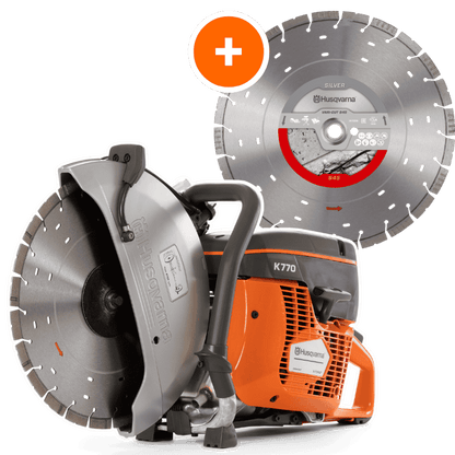 Husqvarna K770 Concrete Saw With FREE Vari-Cut S45 Diamond Blade ($242 Value)