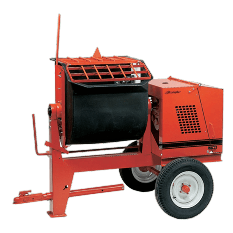 Crown 6 Cu Ft Electric Mortar Mixer | Highway Towable | Poly-Drum | Baldor Motor