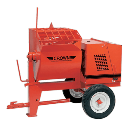 Crown Construction 8 Cu Ft Mortar/Plaster Mixer with Baldor Electric Motor | Highway Towable