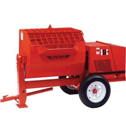 Crown Construction Equipment 16 Cu Ft Mortar/Plaster Mixer with Honda Engine, Hydraulic Drive/Dump, Highway Towable