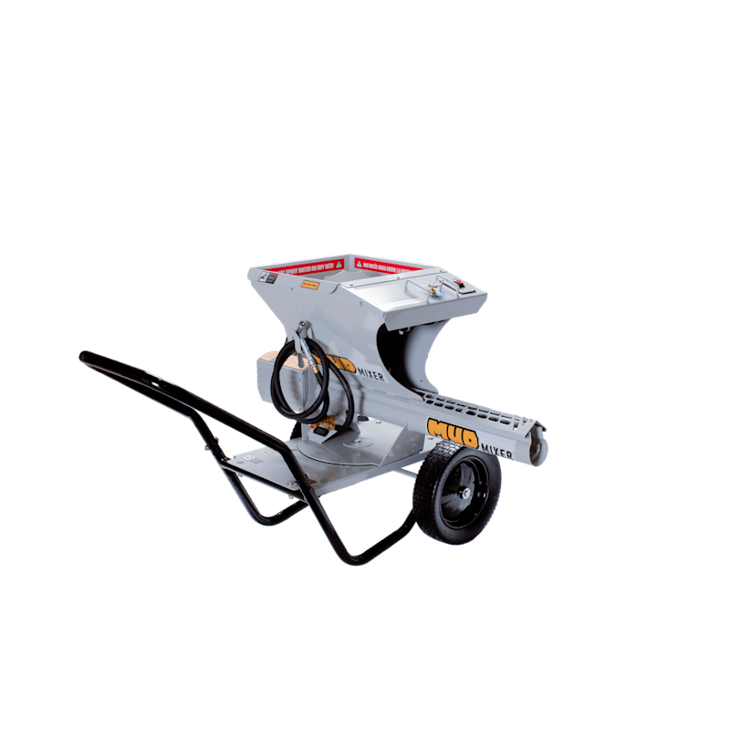 MudMixer® MMXR-3221: Fast, easy, multi-use mixer. Electric drivetrain, adjustable water input. Winner of Concrete Contractor 
