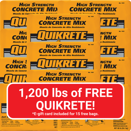 Crazy Black Friday Deal! MudMixer Pro Bundle with 1,200 lbs of FREE Quikrete!