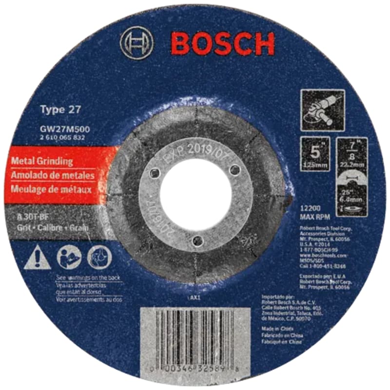 Bosch Type 27 Grinding Abrasive Wheels for Angle Grinders