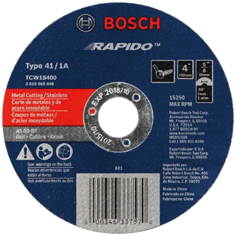 Bosch Thin Cutting Wheels For Angle Grinders / Rapido Type 1A
