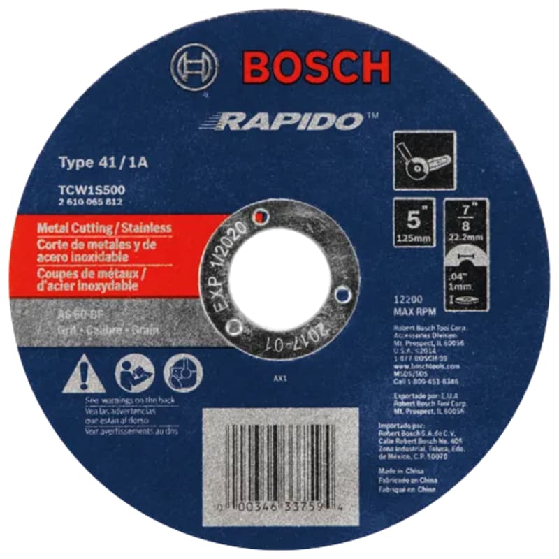 Bosch Thin Cutting Wheels For Angle Grinders / Rapido Type 1A