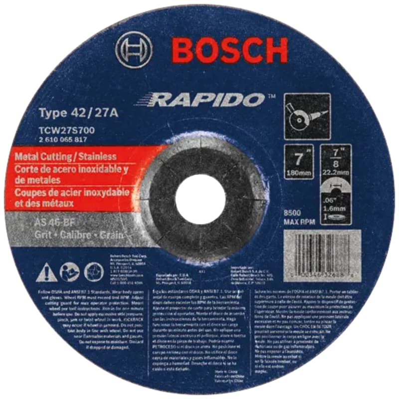 Bosch Thin Cutting Wheels For Angle Grinders / Rapido Type 27A