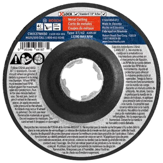 Bosch Type 27A (ISO 42) X-LOCK Small Angle Grinder Wheels