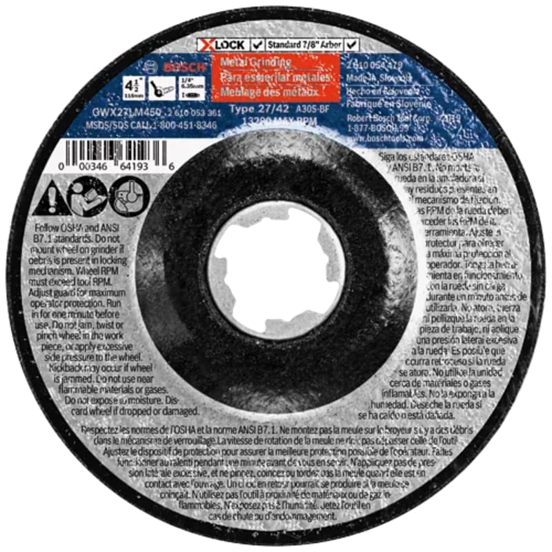 Bosch Type 27 X-LOCK Small Angle Grinder Wheels