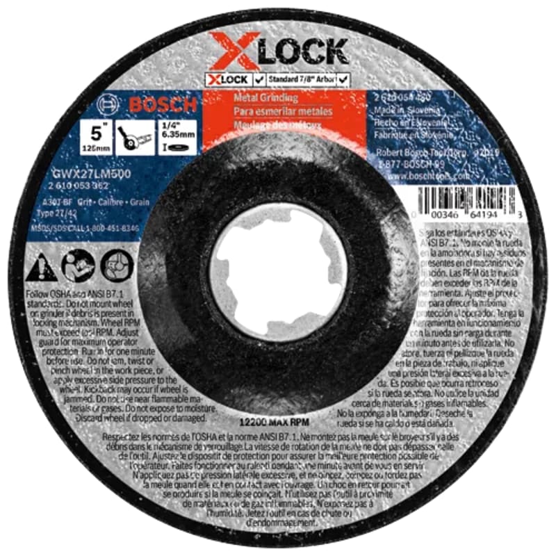 Bosch Type 27 X-LOCK Small Angle Grinder Wheels