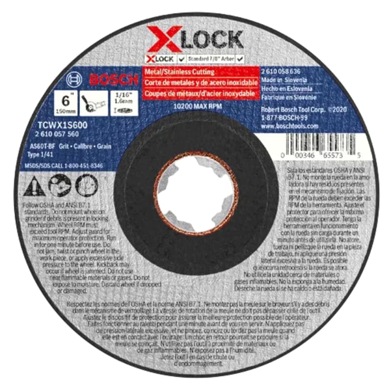 Bosch Type 1A (ISO 41) X-LOCK Small Angle Grinder Wheels