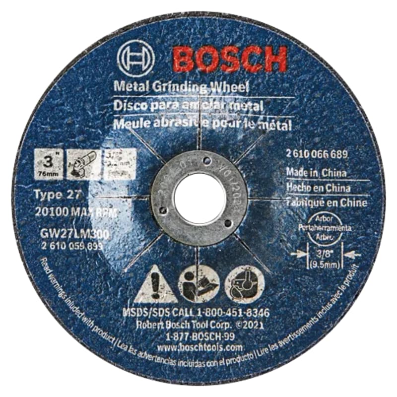 Bosch Mini Type 27 Metal Grinding Abrasive Wheel