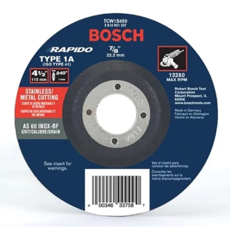 Bosch Thin Cutting Wheels For Angle Grinders / Rapido Type 1A