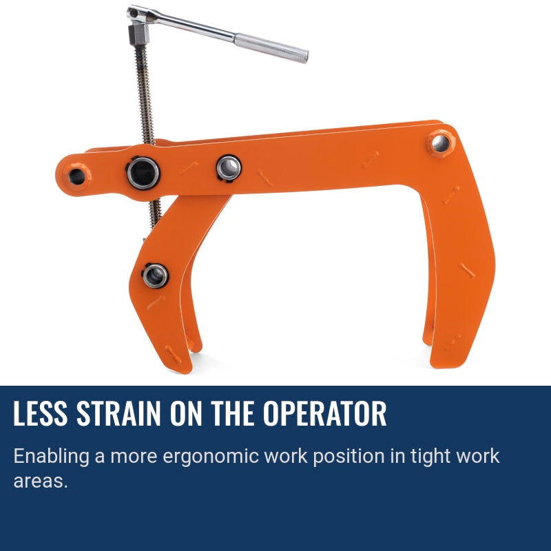 Pipe cutting clamp Less strain on the operator