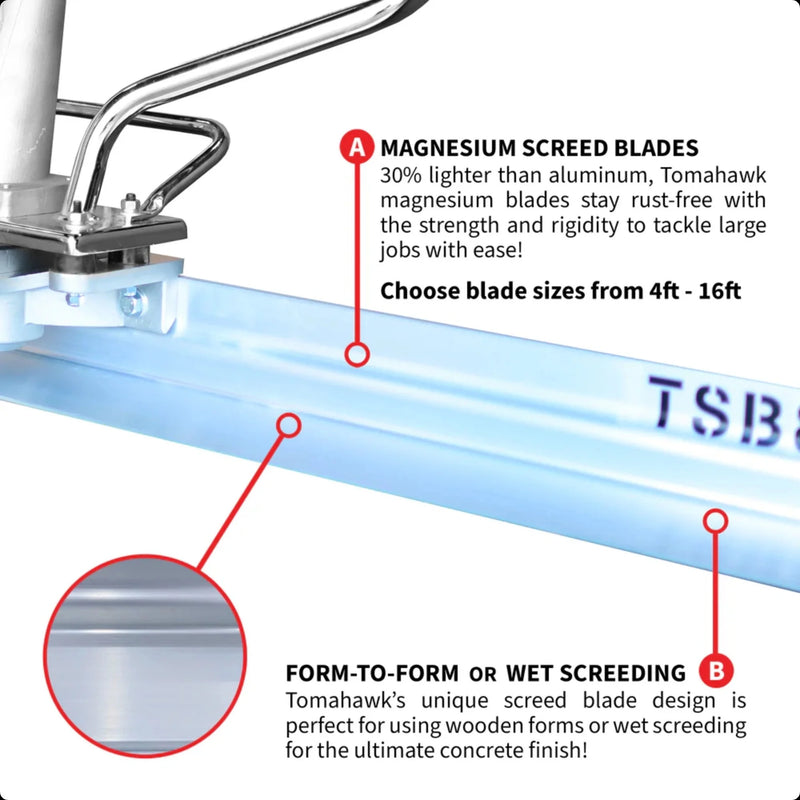 Pro Series - Magnesium Vibrating Screed Board (4' - 16' Sizes) 🔥 Bundle & Save!