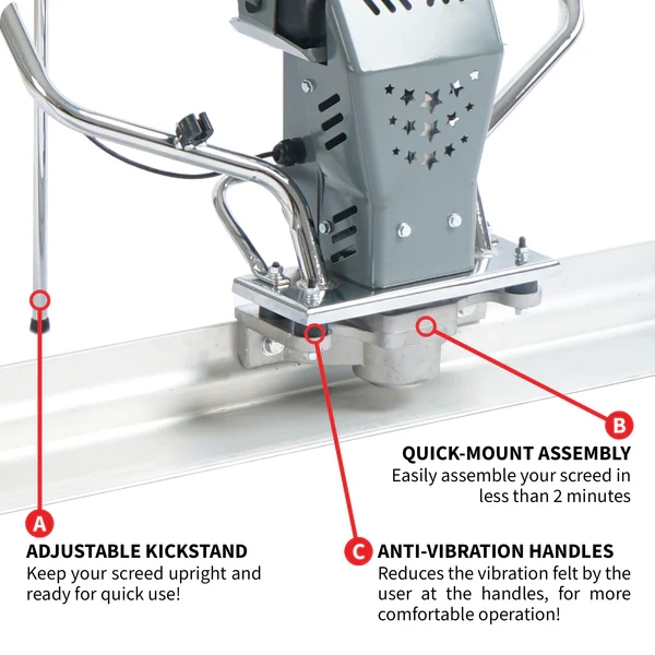 Battery Powered Concrete Screed - 4' - 16' Blades - eTVSA