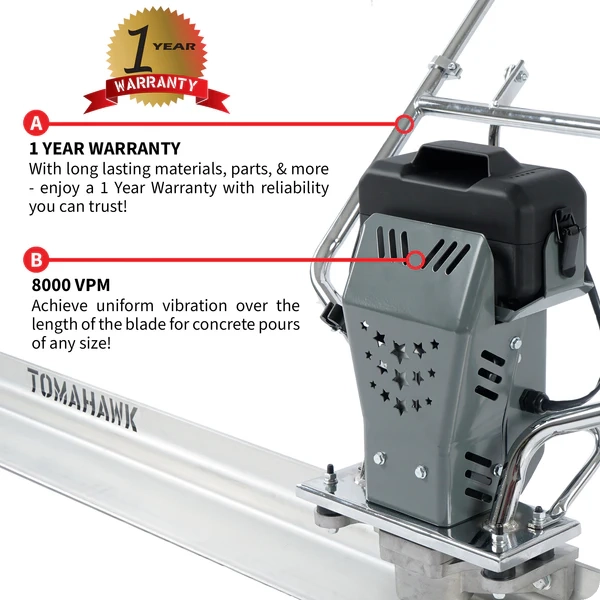 Battery Powered Concrete Screed - 4' - 16' Blades - eTVSA