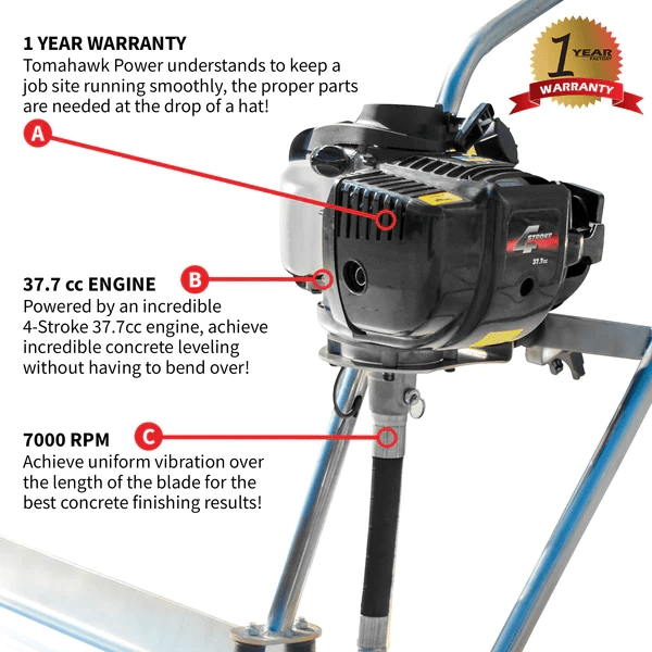 Tomahawk Concrete Power Screed - TVSA-T