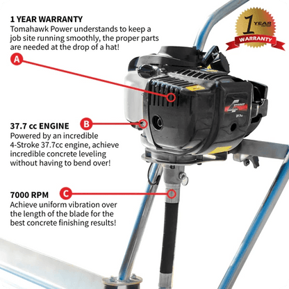 Tomahawk Concrete Power Screed - TVSA-T