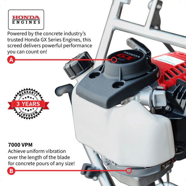 Tomahawk PRO Series Honda Concrete Power Screed - TVSA-H
