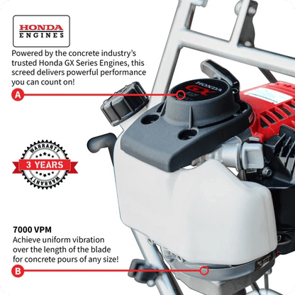 Tomahawk PRO Series Honda Concrete Power Screed - TVSA-H