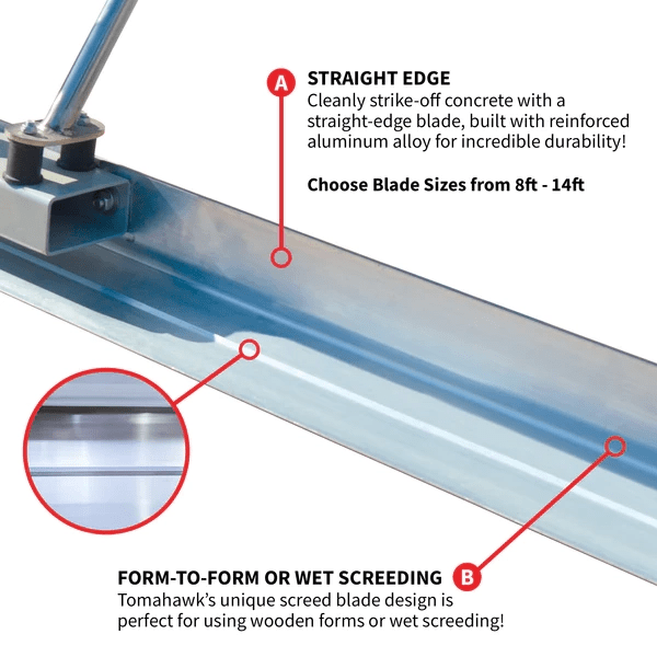 Aluminum Vibrating Screed Board (4' - 14' Sizes) Bundle & Save!
