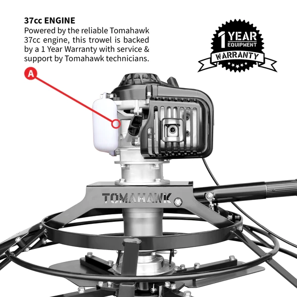 Power Trowel - 30" - Tomahawk Power 2.47Hp - 70 Rpm