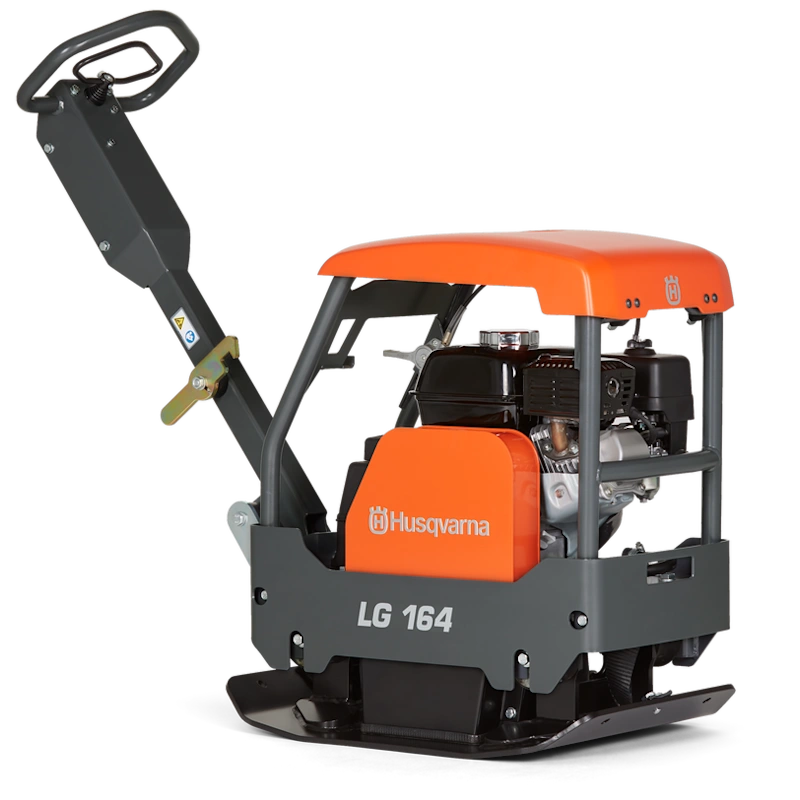 Husqvarna LG 164 reversible plate compactor with Honda engine, 450 mm width