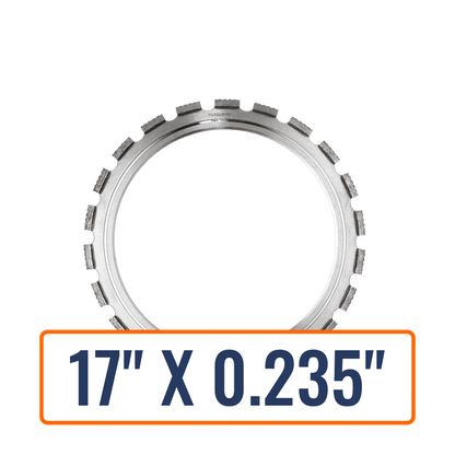 Ring saw blade from Husqvarna ELITE-RING™️ Gold Series, designed for cutting medium-hard cured concrete in wet conditions.