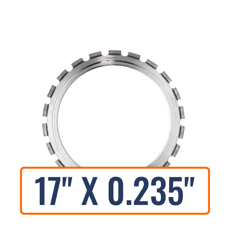 Ring saw blade from Husqvarna ELITE-RING™️ Gold Series, designed for cutting medium-hard cured concrete in wet conditions.