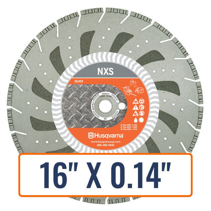 Saw blade to cut metal, featuring Husqvarna's Diamond Saw Blade with cooling holes and a robust, electroplated core for precision cutting.