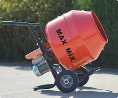 Concrete Mixer - 3 ft³ Steel Drum - Electric - 0.33 HP