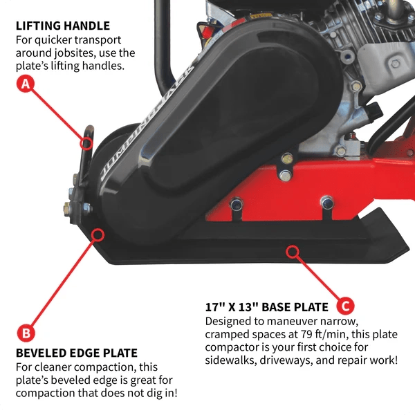 5.5 HP Honda Vibratory Plate Compactor for Soil Compaction Tamper 3 Year Warranty