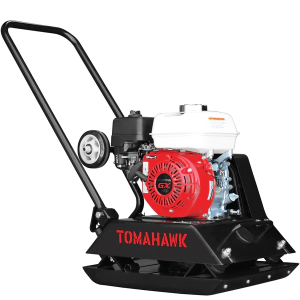 Vibratory plate compactor with Honda engine front view