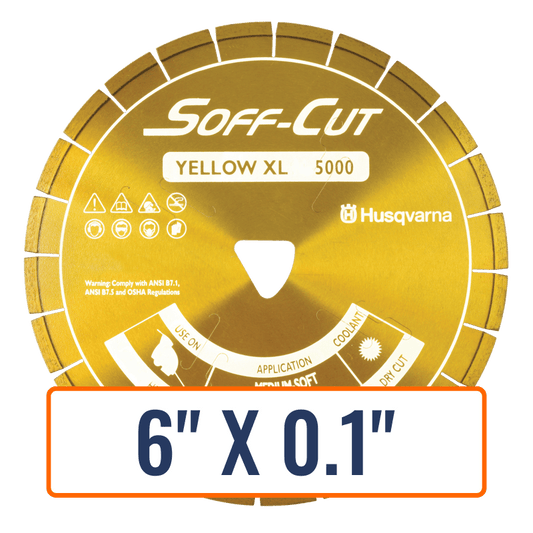 Soff cut blades showcasing Husqvarna ELITE SOFF-CUT XL Diamond Saw Blade, ideal for precision cutting in dry conditions.