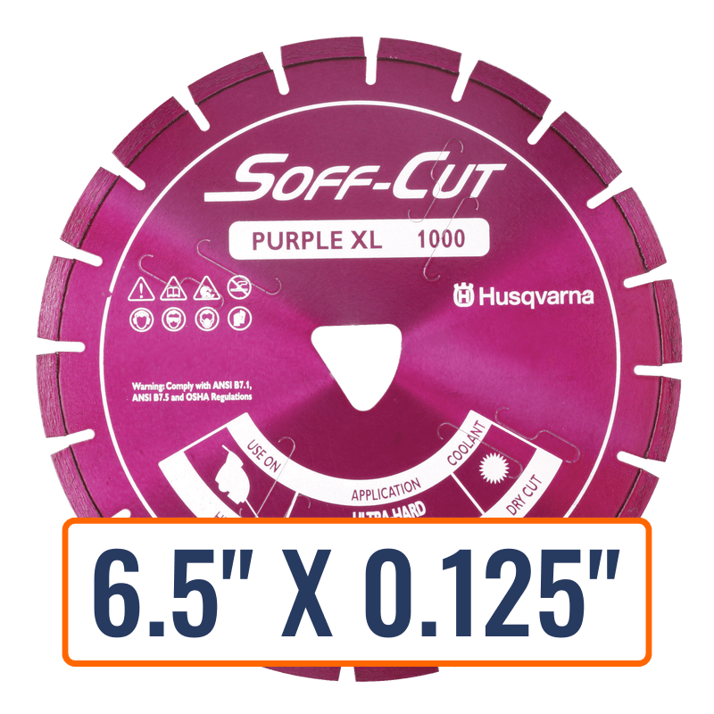 Soff cut blades from Husqvarna ELITE SOFF-CUT XL 1000 Series, designed to cut through ultra-hard materials efficiently.