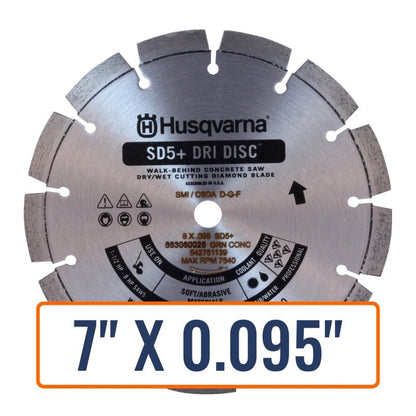 Soff Cut Saw Blades - Husqvarna Sd5+ Dri Disc