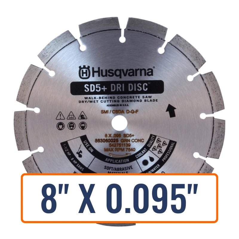Soff Cut Saw Blades - Husqvarna Sd5+ Dri Disc