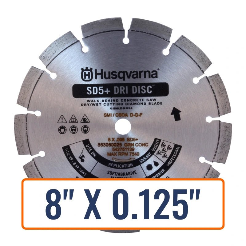 Soff Cut Saw Blades - Husqvarna Sd5+ Dri Disc