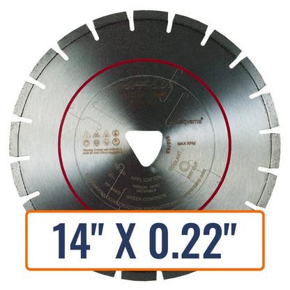 Soft Cut Concrete Saw Blades - Husqvarna Flx 3000 Series Red