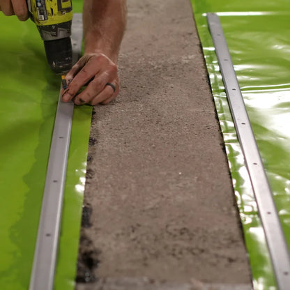 Stego Term Bar 42" X 1.125" Concrete Barrier Securing Flexible Design With Pre-drilled Holes - Installation View