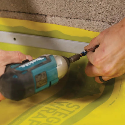 Stego Term Bar 42" X 1.125" Concrete Barrier Securing Flexible Design With Pre-drilled Holes - Wrap Seal Vertical Mastic2