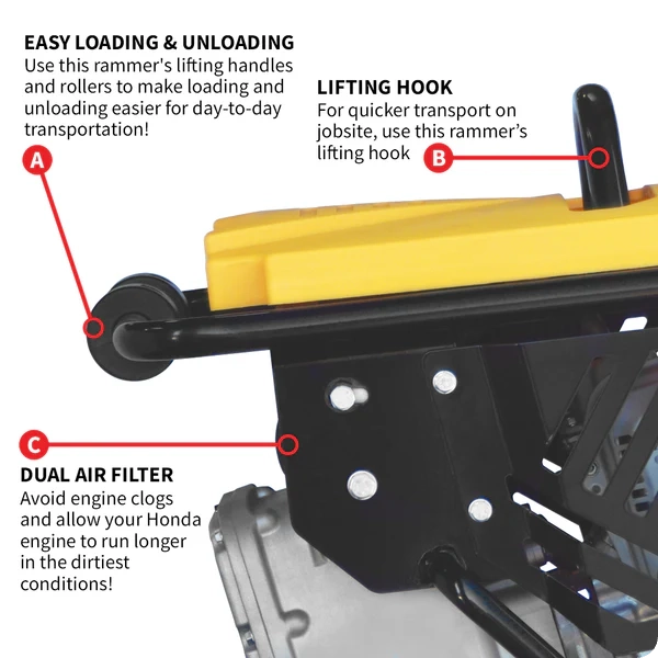 Tamping Rammer - Gas - Honda GXR120 - 3.6HP - TR68H