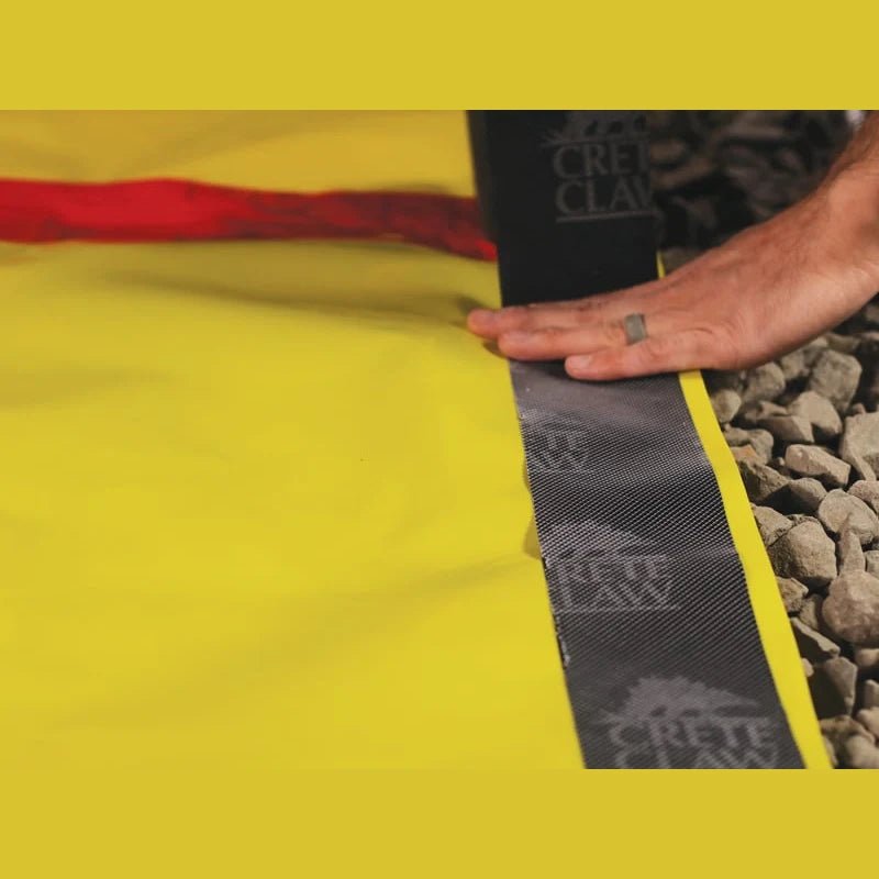 Stego Crete Claw® Tape: Seal and secure perimeter with ASTM E1643 compliant vapor barrier tape.