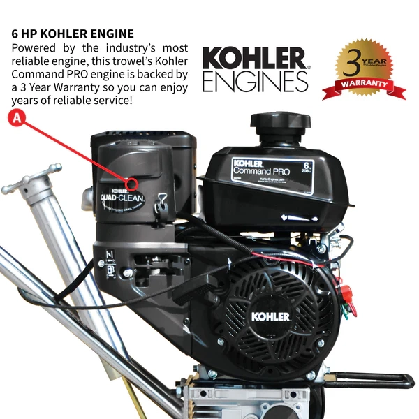 Edger Power Trowel - 24" - Kohler 6Hp - 120 Rpm