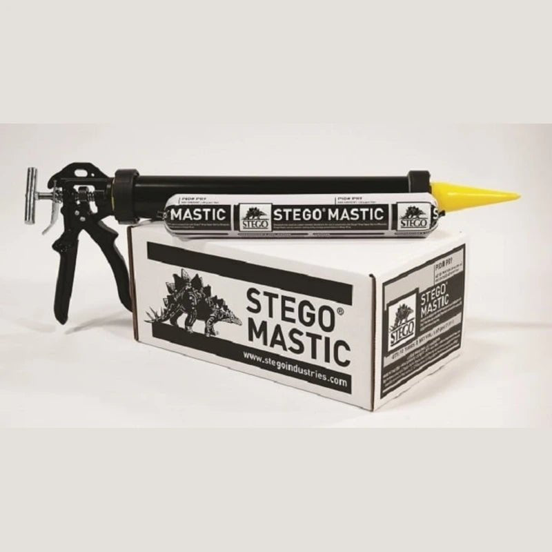 Stego® Mastic for pipe penetrations: strong, flexible, and vapor resistant. Available in multiple sizes for varied applicatio