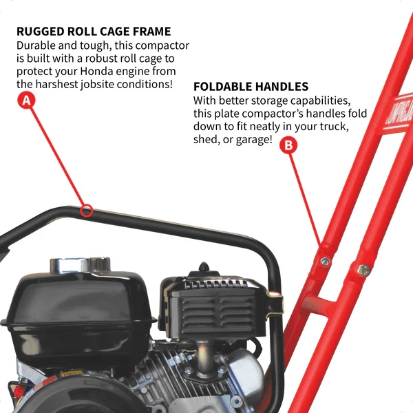5.5 HP Honda Vibratory Plate Compactor for Soil Compaction Tamper 3 Year Warranty